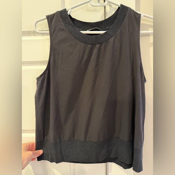 Athleta Tops - Athleta Black Ribbed-Trim Sleeveless Tank